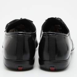 Pre Owned Prada Sport Black Leather Lace Up Oxfords Size 45