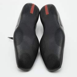 Pre Owned Prada Sport Black Leather Lace Up Oxfords Size 45