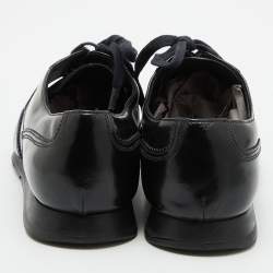 Prada Sport Black Leather Lace Up Derby Size 42