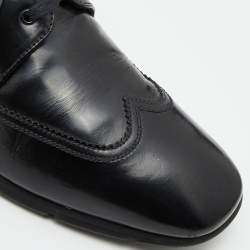 Prada Sport Black Leather Lace Up Derby Size 42