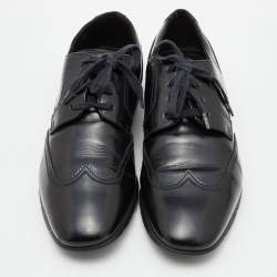 Prada Sport Black Leather Lace Up Derby Size 42