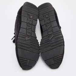 Pre Owned Prada Sport Black Suede and Nylon Low Top Sneakers Size 41