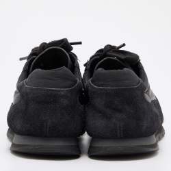 Pre Owned Prada Sport Black Suede and Nylon Low Top Sneakers Size 41