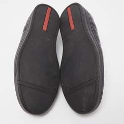 Pre Owned Prada Sport Black Leather Low Top Sneakers Size 41