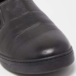 Pre Owned Prada Sport Black Leather Low Top Sneakers Size 41