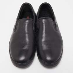 Pre Owned Prada Sport Black Leather Low Top Sneakers Size 41