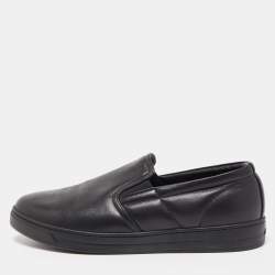Pre Owned Prada Sport Black Leather Low Top Sneakers Size 41