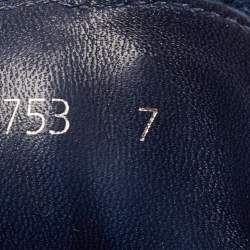 Pre Owned Prada Sport Navy Blue Leather Low Top Sneakers Size 41