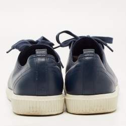Pre Owned Prada Sport Navy Blue Leather Low Top Sneakers Size 41