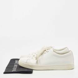 Pre Owned Prada Sport White Leather Low Top Sneakers Size 42