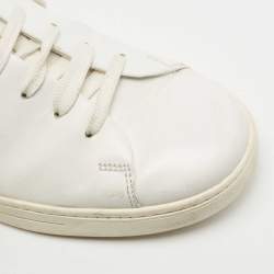 Pre Owned Prada Sport White Leather Low Top Sneakers Size 42