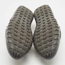 Pre Owned Prada Sport Black/Blue Nylon And Rubber Velcro Strap Low Top Sneakers Size 44