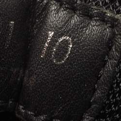 Pre Owned Prada Sport Black/Blue Nylon And Rubber Velcro Strap Low Top Sneakers Size 44