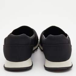 Prada Sport Black Canvas Slip On Sneakers Size 41.5