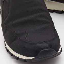 Prada Sport Black Canvas Slip On Sneakers Size 41.5