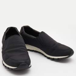 Prada Sport Black Canvas Slip On Sneakers Size 41.5