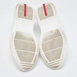 Prada Sport White Leather Low Top Sneakers Size 42.5
