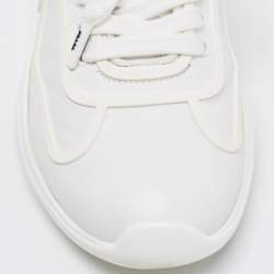 Prada Sport White Leather Low Top Sneakers Size 42.5