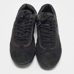 Prada Sport Black Suede and Nylon Low Top Sneakers Size 43.5