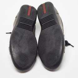 Pre Owned Prada Sport Two Tone Leather Low Top Sneakers Size 42