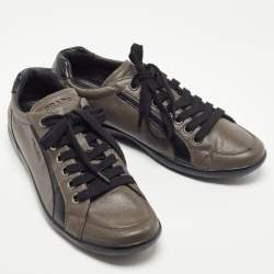 Pre Owned Prada Sport Two Tone Leather Low Top Sneakers Size 42