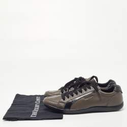 Pre Owned Prada Sport Two Tone Leather Low Top Sneakers Size 42