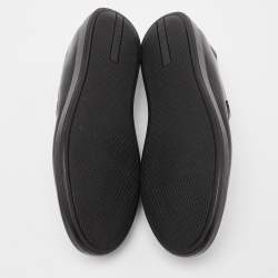 Prada Sport Black Leather Slip On Loafers Size 43