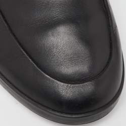 Prada Sport Black Leather Slip On Loafers Size 43