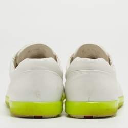 Prada Sport White Leather Low Top Sneakers Size 41.5