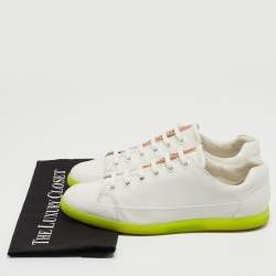Prada Sport White Leather Low Top Sneakers Size 41.5