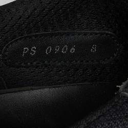 Prada Sport Black Leather and Mesh Low Top Sneakers Size 42