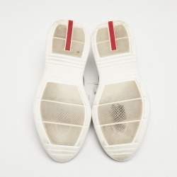 Prada Sport Blue/Grey Leather and Mesh Low Top Sneakers Sze 41