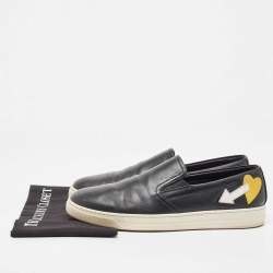 Pre Owned Prada Sport Black Leather Slip On Sneakers Size 42.5