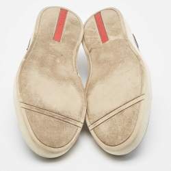 Pre Owned Prada Sport Black Leather Slip On Sneakers Size 42.5