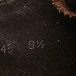 Pre Owned Prada Sport Brown Brogue Leather Derby Sneakers Size 42.5