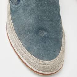 Pre Owned Prada Sport Blue Suede Slip On Sneakers Size 42
