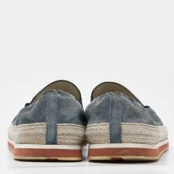 Pre Owned Prada Sport Blue Suede Slip On Sneakers Size 42