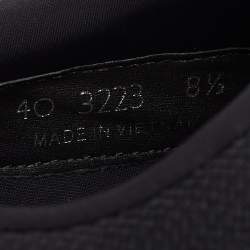 Pre Owned Prada Black/Blue Knit Fabric Low Top Sneakers Size 42.5