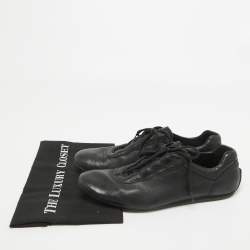 Pre Owned Prada Sport Black Leather Low Top Sneakers Size 43