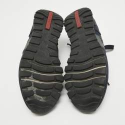 Pre Owned Prada Sport Navy Blue Nylon Low Top Sneakers Size 41