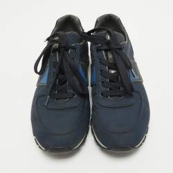 Pre Owned Prada Sport Navy Blue Nylon Low Top Sneakers Size 41