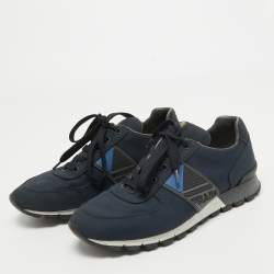Pre Owned Prada Sport Navy Blue Nylon Low Top Sneakers Size 41