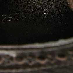 Pre Owned Prada Sport Brown Brogue Leather Derby Sneakers Size 43