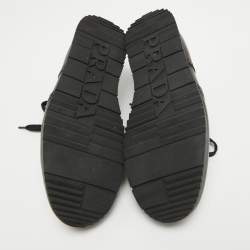 Pre Owned Prada Sport Brown Brogue Leather Derby Sneakers Size 43