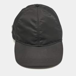 Prada Black Logo Re-Nylon Baseball Cap XL