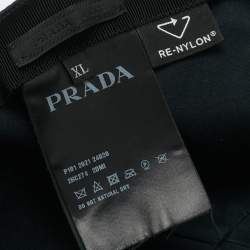 Prada Black Logo Re-Nylon Baseball Cap XL