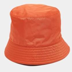 Prada Orange Re-Nylon Bucket Hat M