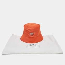 Prada Orange Re-Nylon Bucket Hat M