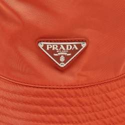 Prada Orange Re-Nylon Bucket Hat M