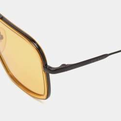 Prada Yellow/Black SPR57X Square Sunglasses 